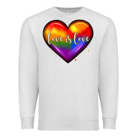 Oatmeal Heather love is love heart Premium Sweatshirt - JahusDesignShop