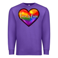 Purple love is love heart Premium Sweatshirt - JahusDesignShop