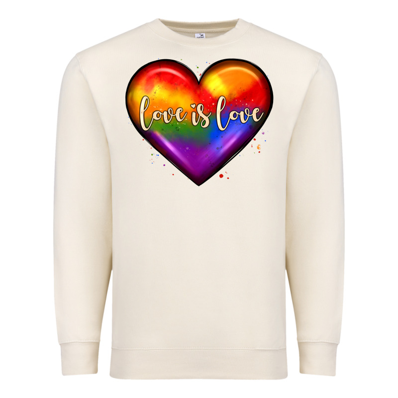 Love Is Love Heart Premium Sweatshirt by JahusDesignShop | Teevron