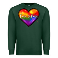 Sports Green love is love heart Premium Sweatshirt - JahusDesignShop