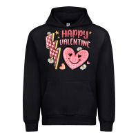Black happy valentine heart Urban Hoodie - MaliasSmallBusiness