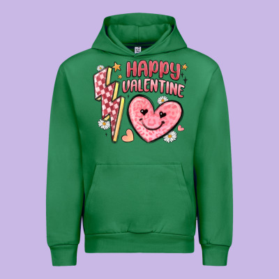 Happy Valentine Heart Urban Hoodie Designed By Maliassmallbusiness