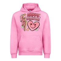 Fuchsia Pink happy valentine heart Urban Hoodie - MaliasSmallBusiness