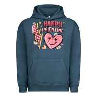 Pigment Midnight Navy happy valentine heart Urban Hoodie - MaliasSmallBusiness