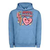 Pigment Pebble Blue happy valentine heart Urban Hoodie - MaliasSmallBusiness