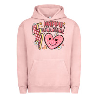 Pigment Salmon happy valentine heart Urban Hoodie - MaliasSmallBusiness