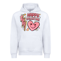White happy valentine heart Urban Hoodie - MaliasSmallBusiness