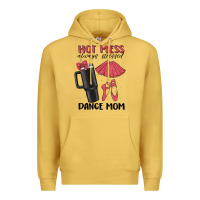 Antique Gold hot mess always stressed dance mom Premium Hoodie - MaliasSmallBusiness