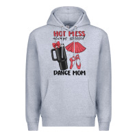 Heather Grey hot mess always stressed dance mom Premium Hoodie - MaliasSmallBusiness