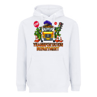 White transportation department Heavyweight Hoodie - AdoDesignShop