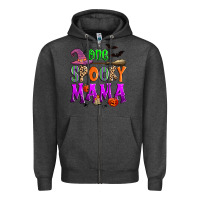 Charcoal Heather one spooky mama Zipper Hoodie - Zillion Design Studio