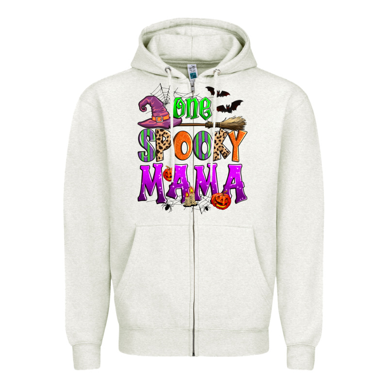 One Spooky Mama Zipper Hoodie by Zillion Design Studio | Teevron