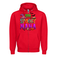 Red one spooky mama Zipper Hoodie - Zillion Design Studio