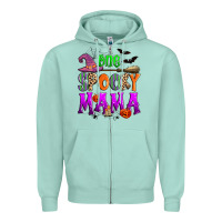 Seafoam one spooky mama Zipper Hoodie - Zillion Design Studio
