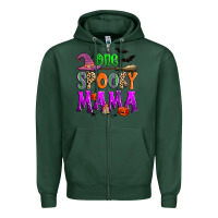 Sports Green one spooky mama Zipper Hoodie - Zillion Design Studio