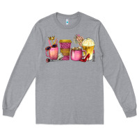 Heather Grey boss lady coffee cups with money Long Sleeve Tee - texasbilliewilder