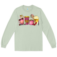Matcha boss lady coffee cups with money Long Sleeve Tee - texasbilliewilder