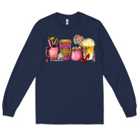 Navy boss lady coffee cups with money Long Sleeve Tee - texasbilliewilder
