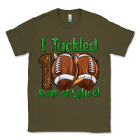 Army Green i tackled 100 days of school football Classic Tee - texasbilliewilder