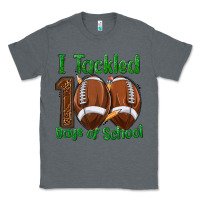 Charcoal Heather i tackled 100 days of school football Classic Tee - texasbilliewilder