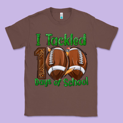 I Tackled 100 Days Of School Football Classic Tee Designed By Texasbilliewilder