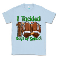 Dusty Blue i tackled 100 days of school football Classic Tee - texasbilliewilder