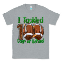 Heather Grey i tackled 100 days of school football Classic Tee - texasbilliewilder