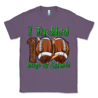 Lavender i tackled 100 days of school football Classic Tee - texasbilliewilder