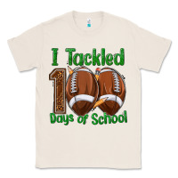 Natural i tackled 100 days of school football Classic Tee - texasbilliewilder
