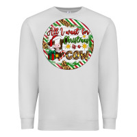 Christmas All I Want For Christmas Is A Cow Premium Sweatshirt | Teevron