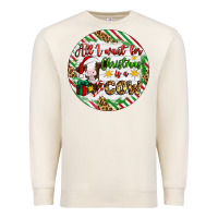 Sandshell Christmas all i want for christmas is a cow Premium Sweatshirt - Artiststas