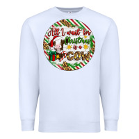 White Christmas all i want for christmas is a cow Premium Sweatshirt - Artiststas