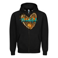 Black thankful pumpkin heart Zipper Hoodie - RanaPortraitStore
