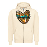 Sandshell thankful pumpkin heart Zipper Hoodie - RanaPortraitStore