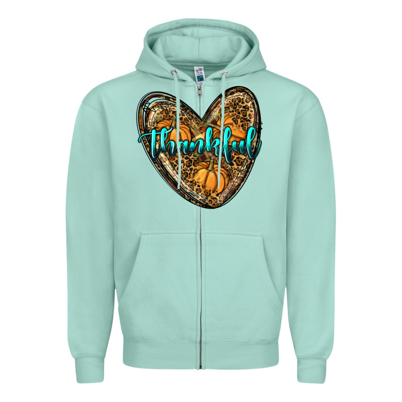 Thankful Pumpkin Heart Zipper Hoodie by RanaPortraitStore | Teevron