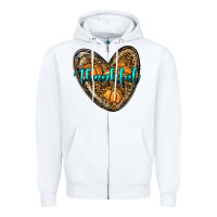 White thankful pumpkin heart Zipper Hoodie - RanaPortraitStore