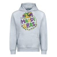 Heather Grey mardi gras Urban Hoodie - MaliasSmallBusiness