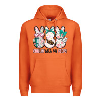 Carrot easter chilling with my peeps bunny Premium Hoodie - MaliasSmallBusiness