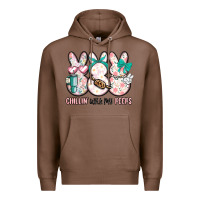 Chestnut easter chilling with my peeps bunny Premium Hoodie - MaliasSmallBusiness