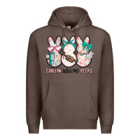 Coffee easter chilling with my peeps bunny Premium Hoodie - MaliasSmallBusiness