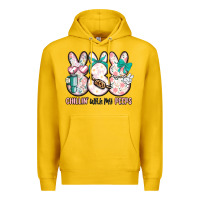 Lemon easter chilling with my peeps bunny Premium Hoodie - MaliasSmallBusiness