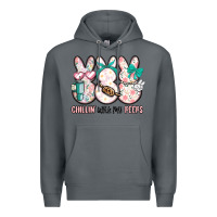 Rock easter chilling with my peeps bunny Premium Hoodie - MaliasSmallBusiness