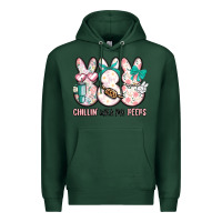 Sports Green easter chilling with my peeps bunny Premium Hoodie - MaliasSmallBusiness
