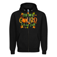 Black oh my gourd i love fall Zipper Hoodie - Zillion Design Studio