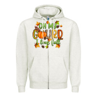 Oatmeal Heather oh my gourd i love fall Zipper Hoodie - Zillion Design Studio