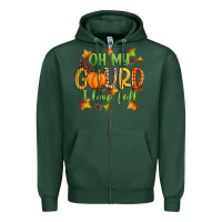 Sports Green oh my gourd i love fall Zipper Hoodie - Zillion Design Studio