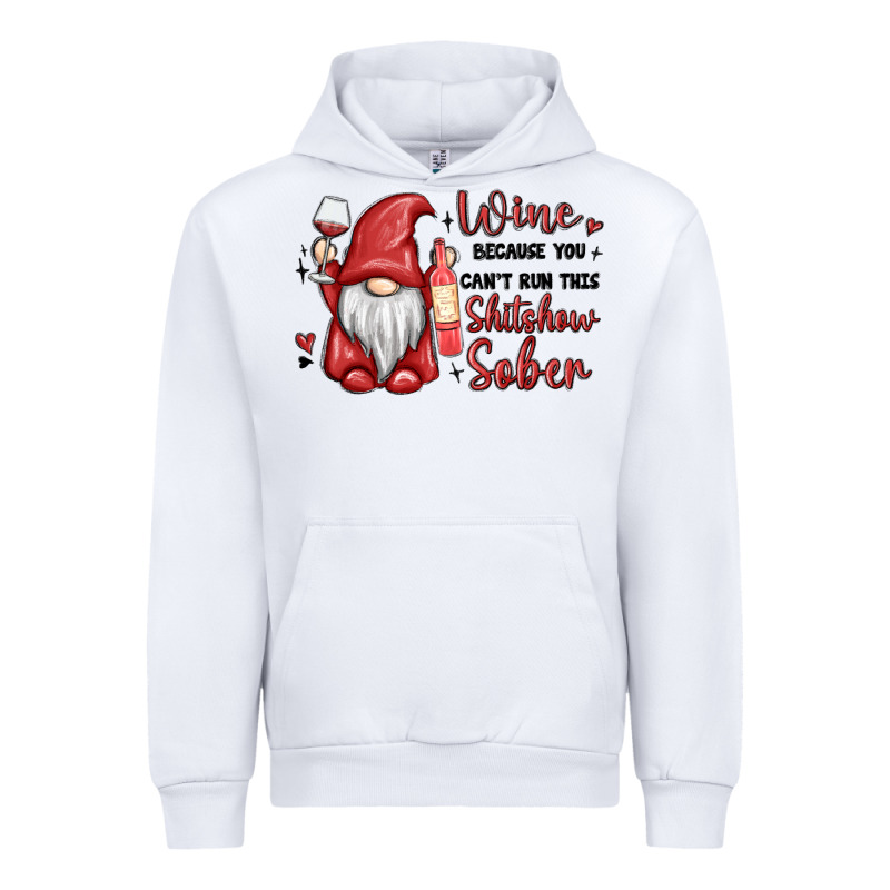 Wine Because You Cant Run This Shitshow Sober Urban Hoodie by MaliasSmallBusiness | Teevron