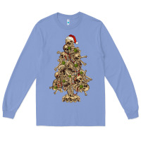 Colony Blue Skeleton Christmas Tree Long Sleeve Tee - RanaPortraitStore