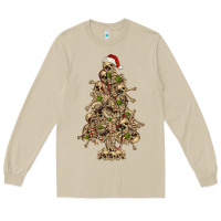 Mushroom Skeleton Christmas Tree Long Sleeve Tee - RanaPortraitStore