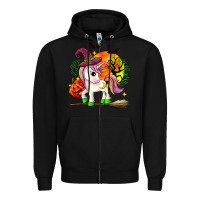 Black halloween unicorn Zipper Hoodie - Zillion Design Studio